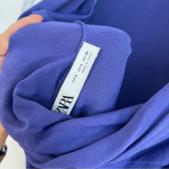 Zara Purple Knit Dress - Picture 5 of 9